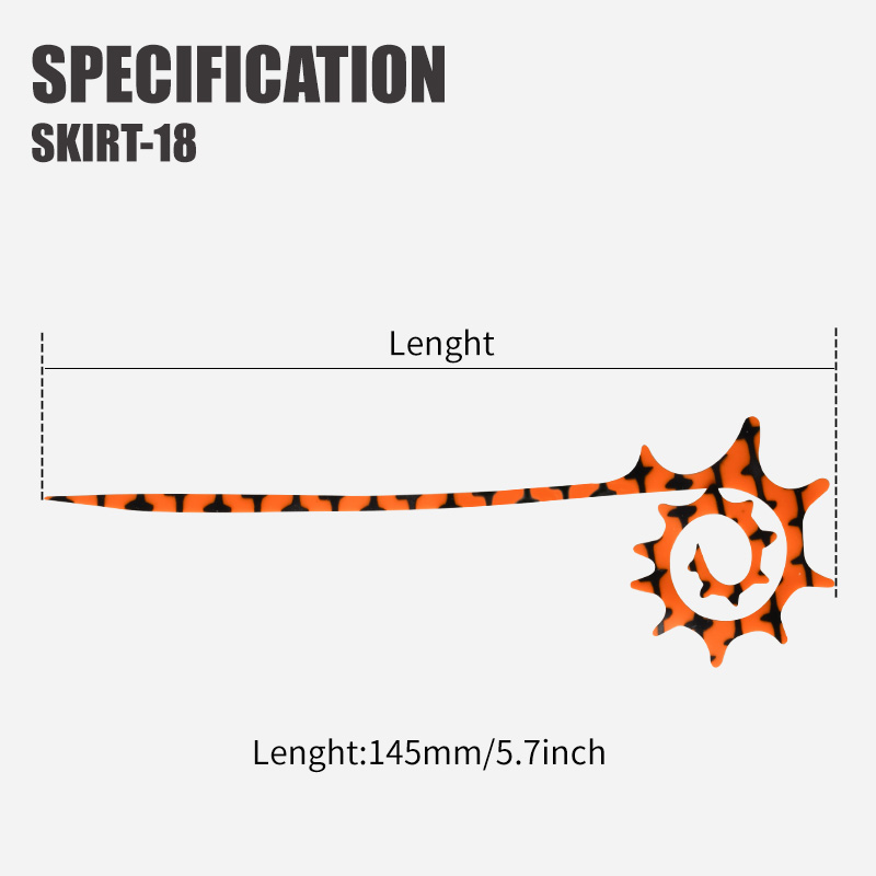 TEASER 5pcs SKIRT-18 145mm Sil - Fishing Lure Jig review and price