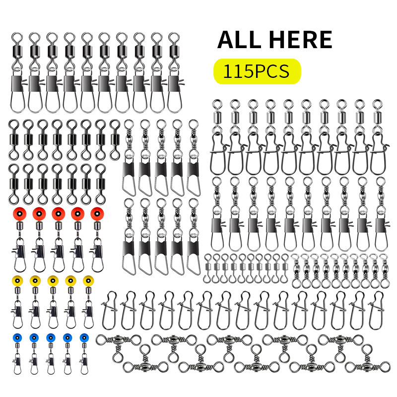 115pcs Fishing Swivel Connecto - Fishing Lure Box review and price