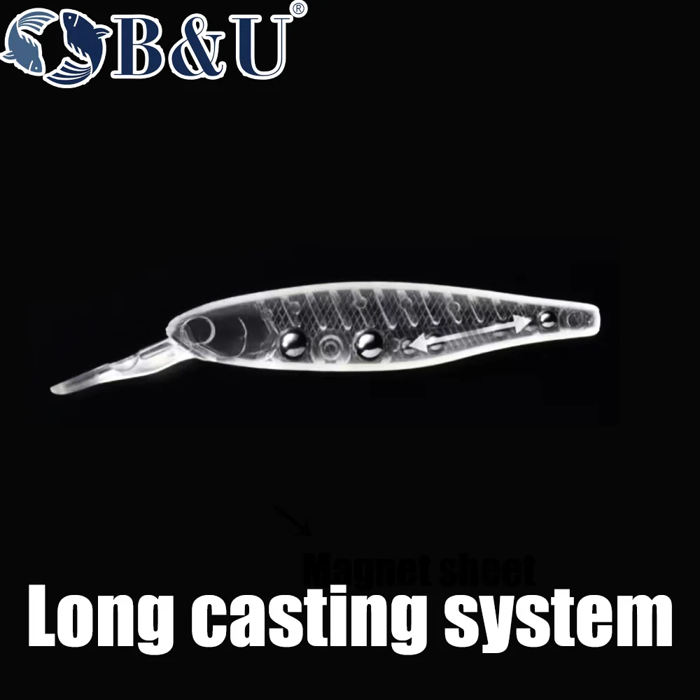 B&U  68mm 3D Printing Shad Sus - Fishing Lure Jerkbait review and price