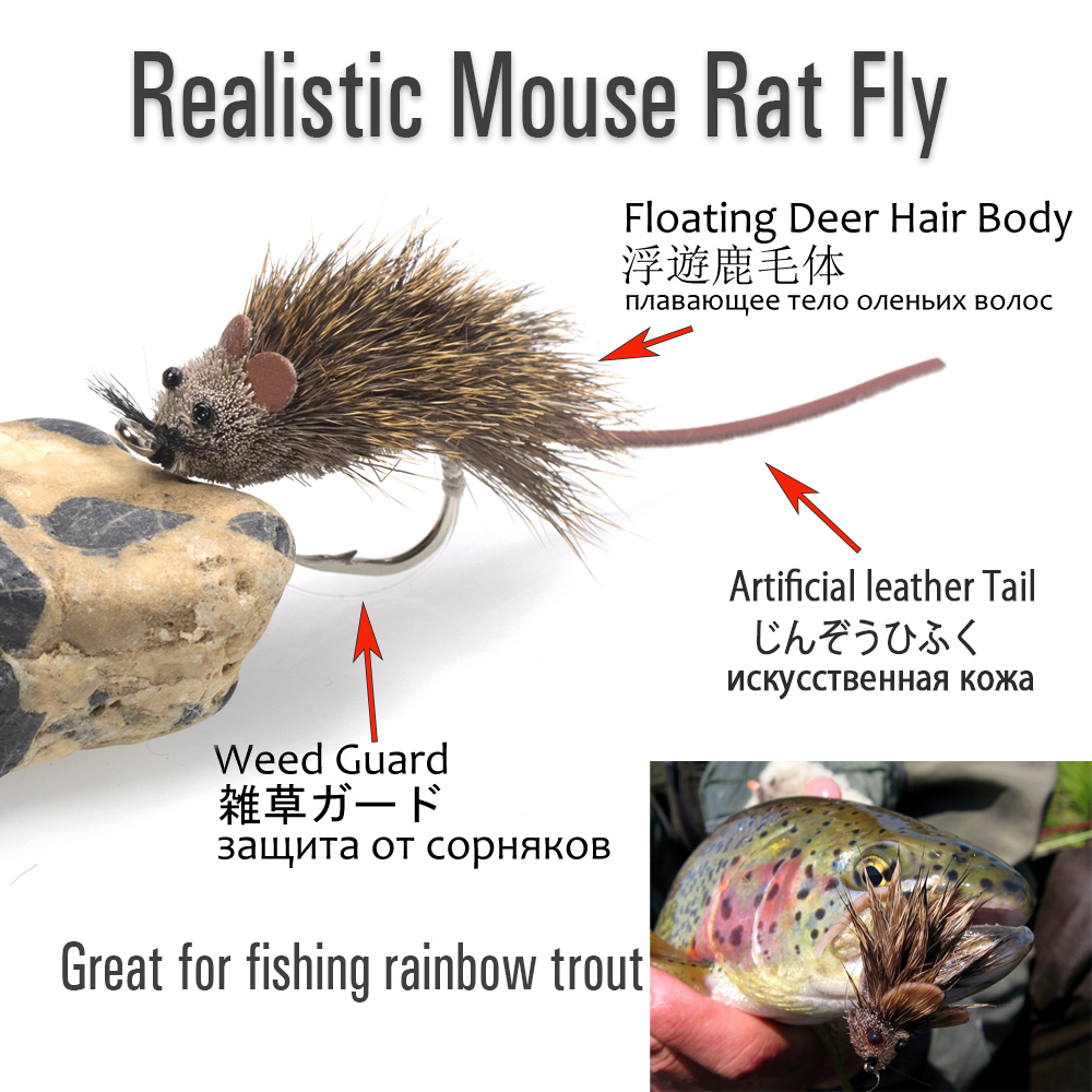 Deer Hair Mouse Fly Topwater L - Fishing Lure Popper review and price