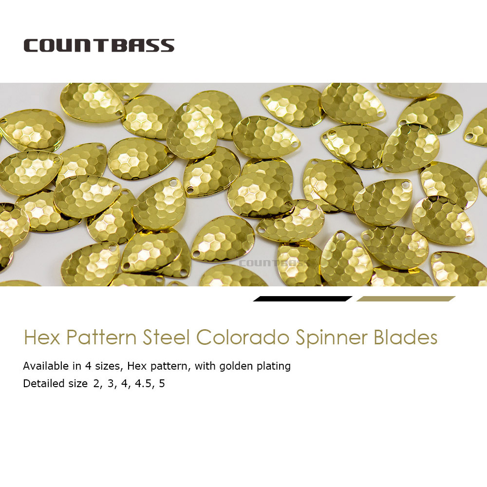 Countbass 50pcs Size 2-5 Gold  - Fishing Lure Spinner review and price