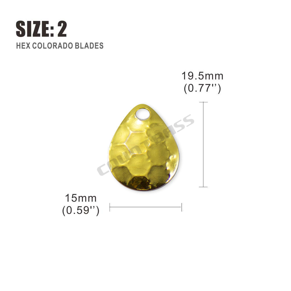 Countbass 50pcs Size 2-5 Gold  - Fishing Lure Spinner review and price